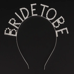 Timion Kristal Taşlı Gümüş Renk Bride To Be Gelin Tacı (5148)