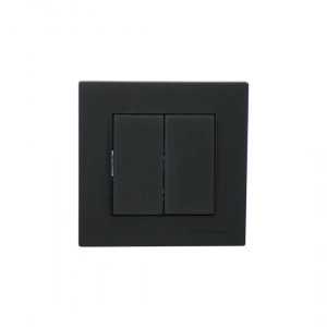 Timion MUTLUSAN RİTA-2220 402 0284 POŞETLİ SİYAH - KOMÜTATÖR - 2Lİ ANAHTAR PRİZ VİDALI - ÇERÇEVELİ (5148)