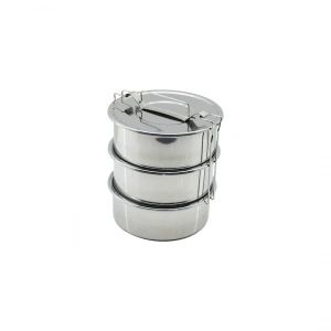 Timion No-18cm 3lü Metal Sefer Tası Derinlik : 6.5cm Taşıma Kulp=bağlama Kancalı (5148)