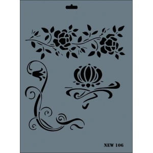 Timion Rich New Seri N106 Stencil 35X25 Cm