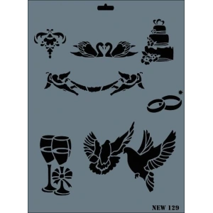 Timion Rich New Seri N129 Stencil 35X25 Cm