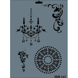 Timion Rich New Seri N147 Stencil 35X25 Cm