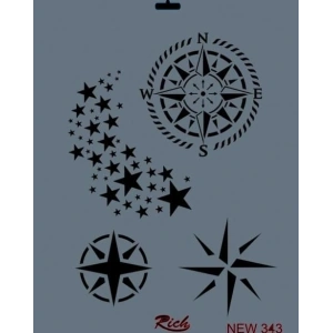 Timion Rich New Seri N343 Stencil 35X25 Cm