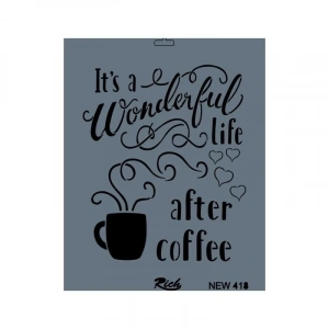 Timion Rich New Seri N418 Stencil 35X25 Cm