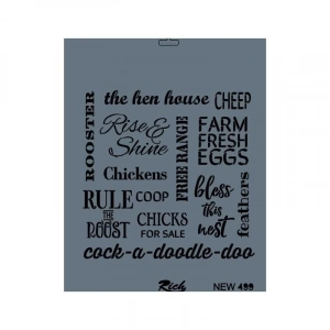 Timion Rich New Seri N499 Stencil 35X25 Cm