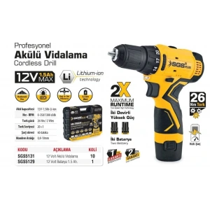Timion Sgs 5131 Akülü Vidalama 12 Volt 1,5 Ah