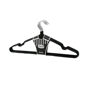 Timion Siyah 10pcs Silikon Kaplamalı Metal Elbise Askısı (5148)