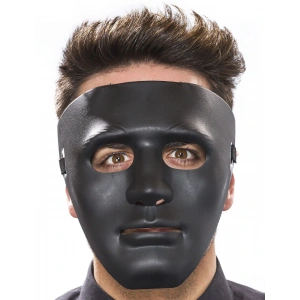 Timion Siyah Renk Hip Hop Anonim Jabbawockeez Dans Maskesi 18x19 cm (5148)