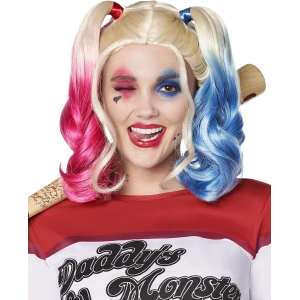 Timion Suicide Squad Harley Quinn Kostüm Peruk (5148)