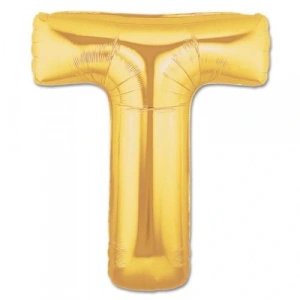 Timion T Harf Folyo Balon Altın Renk  40 inç (5148)