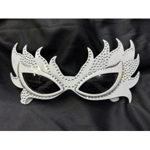 Timion Taşlı Göz Kamaştıran Gecenin Yıldızı Beyaz Parti Alev Gözlük (5148)