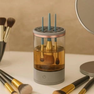 Usb Şarjlı Makyaj Fırçası Temizleyici Aparat Hızlı Kurutmalı, Çok Yönlü Fırça Temizleyici (5148)