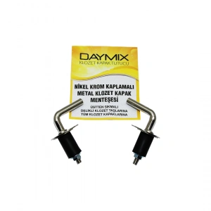 ÜSTTEN SIKMALI METAL KLOZET KAPAK MENTEŞESİ VİDASI NİKEL KROM KAPLAMALI (5148)