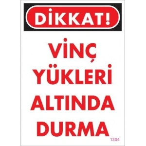 Timion Vinç Uyarı Levhası 25X35 Kod:1304