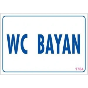 Timion Wc Uyarı Levhası 17,5X25 Kod:1784
