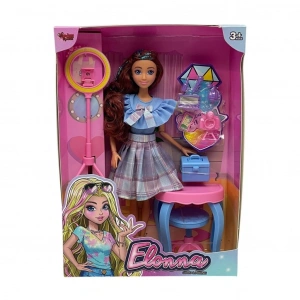 WG66956 -Vardem Kutulu Güzellik Masalı Çantalı Bebek Set 11,5 inç