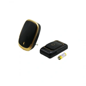 WİRELESS KABLOSUZ KAPI ZİLİ  PİLLİ   100MT MENZİL  SİYAH RENK (5148)