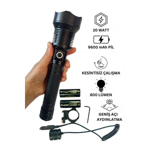 Timion Wison Ws-5412 Tüfek Feneri, Geniş Açı Avcı El Feneri 20 Watt (5148)