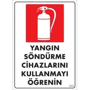 Timion Yangın Söndürme Tüpü Uyarı Levhası 25X35 Kod:859