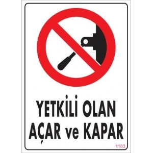 Timion Yetkili Elektrik Uyarı Levhası 25X35 Kod:1103