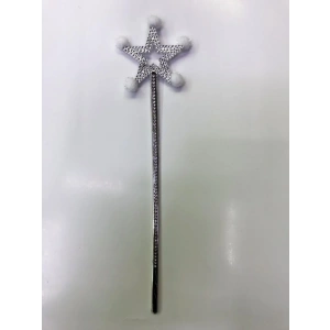 Yıldız Peri Asası Sihirli Değnek Beyaz Ponponlu