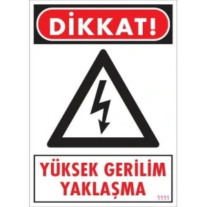 Timion Yüksek Gerilim Uyarı Levhası 25X35 Kod:1111