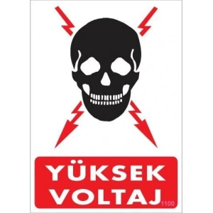 Timion Yüksek Voltaj Uyarı Levhası 25X35 Kod:1100