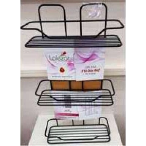 Zambak 3lü Raf Siyah Beyaz (5148)