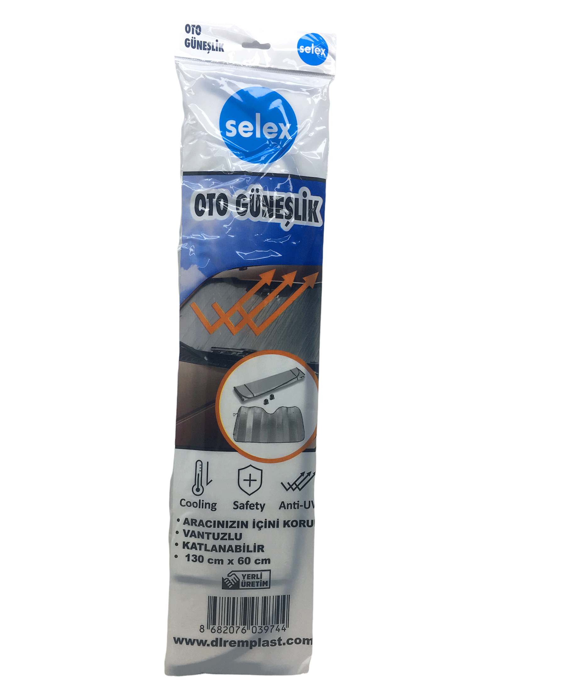 EKO OTO ARAÇ GÜNEŞLİK VANTUZLU 130X60CM (5148)