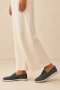 Suede Hakiki Deri Mavi  Süet Loafer