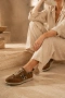 Leopard Hakiki Deri Süet Derisi Desert Leopar Loafer