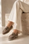 Suede Hakiki Deri Süet Derisi Vizon Renk Loafer
