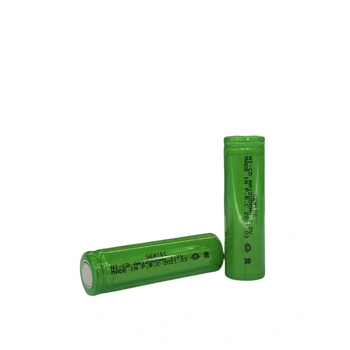 1.2V 1200 Mah - AA - Ni-Cd Şarjlı Pil - Başsız / Flat Head
