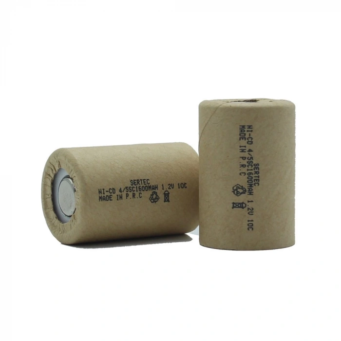 1.2V Ni-Cd  4/5 SC 1500 Mah Kağıt Şarjlı Pil 10C Başsız/Flat Head