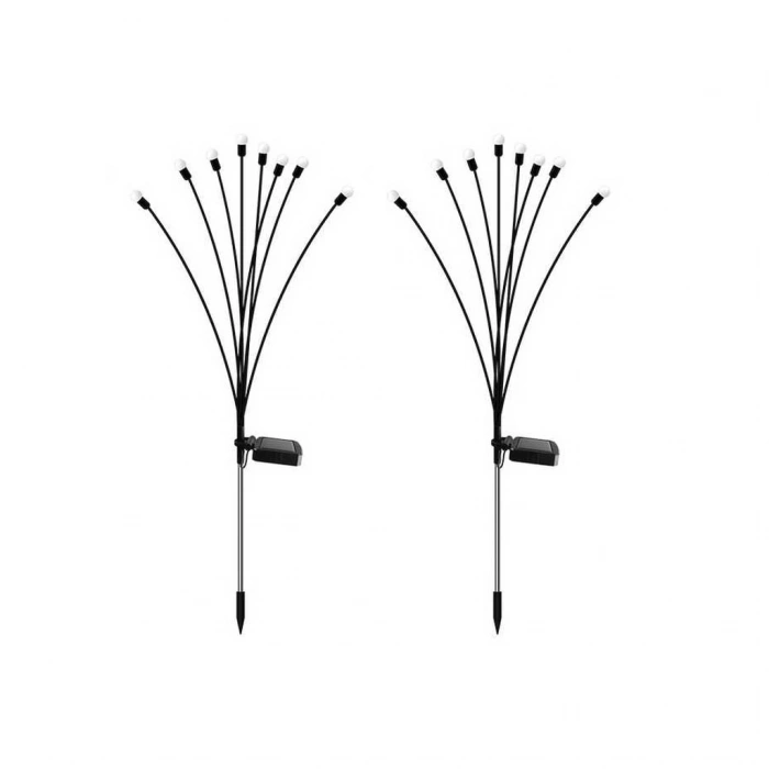 2 li Solar Bahçe Aydınlatması (8 Led, 2 Mod, Gün Işığı)