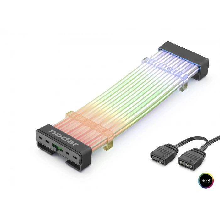 24 Pin Argb Anakart Güç Uzatma Kablosu (Bükülebilir -2Mm 54 60 Led Siyah ND2801B)