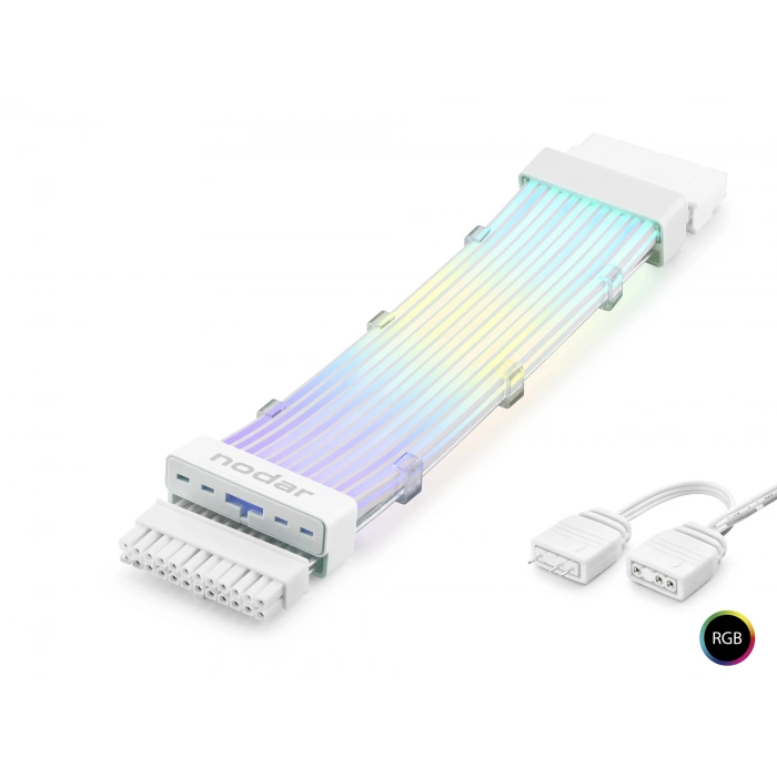 24 Pin Argb Power Supply Uzatma Kablosu (Gümüş Kaplamalı Bükülebilir - 2Mm 108 Led Beyaz ND2814W)