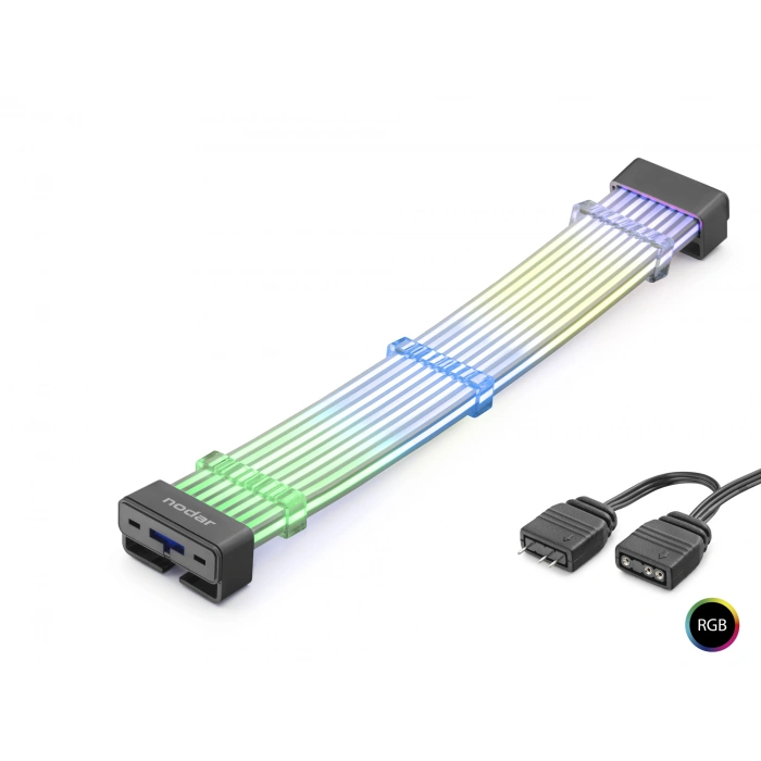 2X8 Pin Argb Pcie Gpu Güç Uzatma Kablosu (Bükülebilir -2Mm 108 Led Siyah ND2813B)