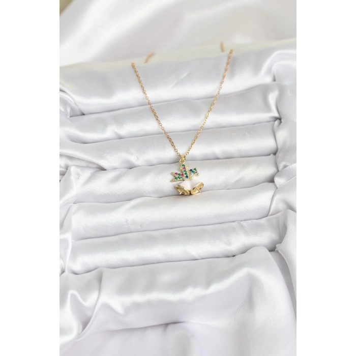 316L Çelik Zincir Gold Renk Chirtsmas Bell Model Yılbaşı Temalı Kadın Kolye
