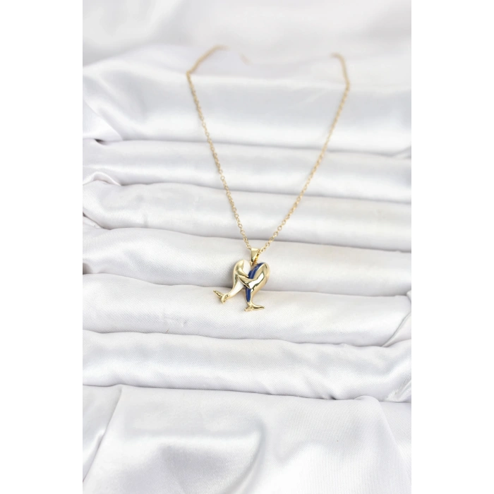316L Çelik Zincir Gold Renk Dolphin Model Kadın Kolye