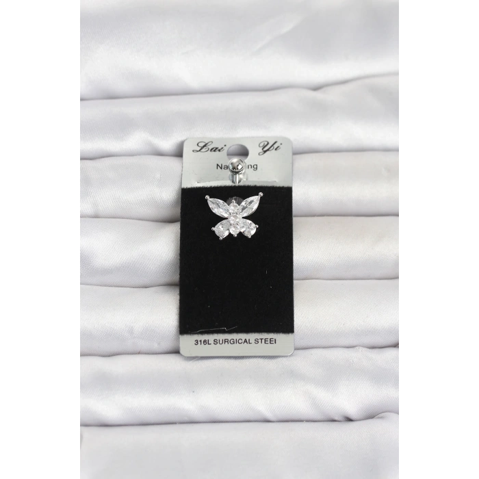 316L Cerrahi Çelik Kelebek Model Göbek Piercing