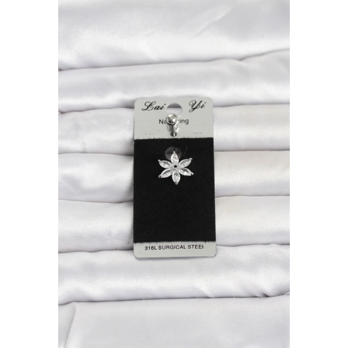 316L Cerrahi Çelik Lotus Model Göbek Piercing