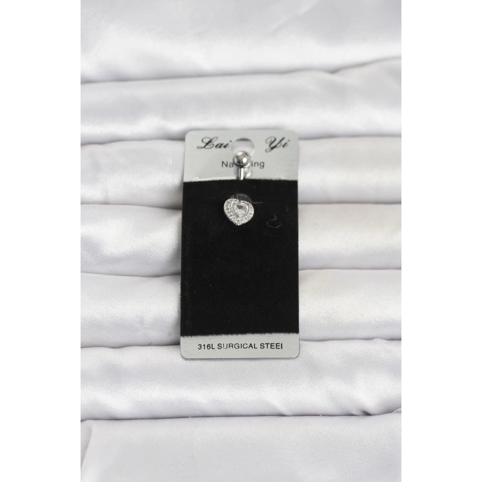 316L Cerrahi Çelik Minimal Kalp Model Göbek Piercing