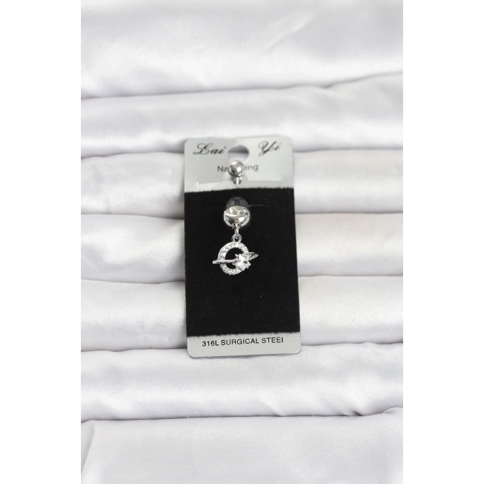 316L Cerrahi Çelik Sallantılı Yıldız Model Göbek Piercing