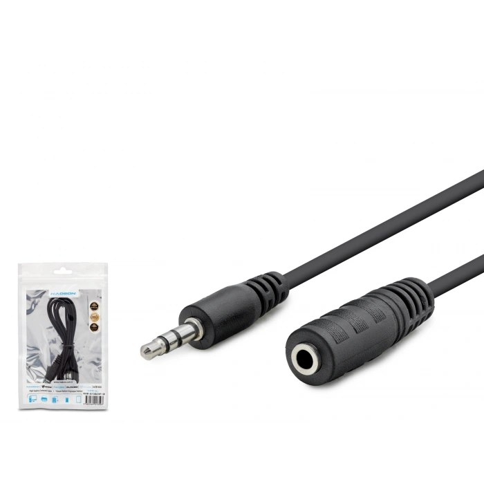3.5 Mm Aux Uzatma Kablosu 1.2 Mt (Siyah HDX1004)