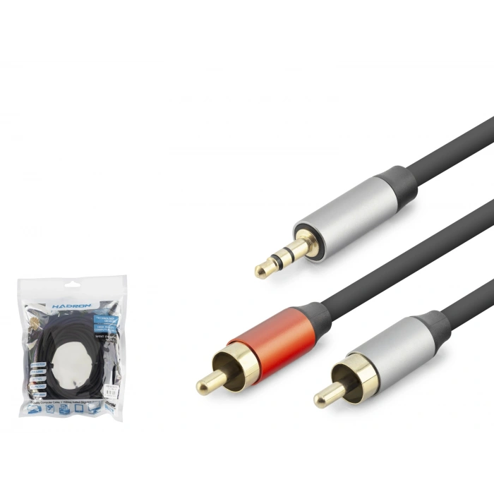 3.5 Mm To 2 Rca Ses Kablosu 10 Mt (Siyah HDX1076)