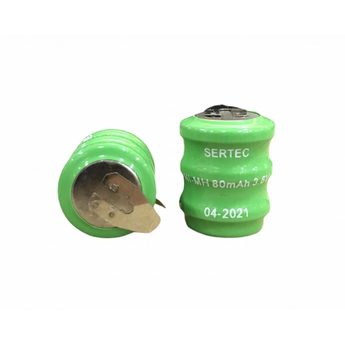 Buton Pil 3.6V 3S1P 80 Mah 2 Pin NI-MH