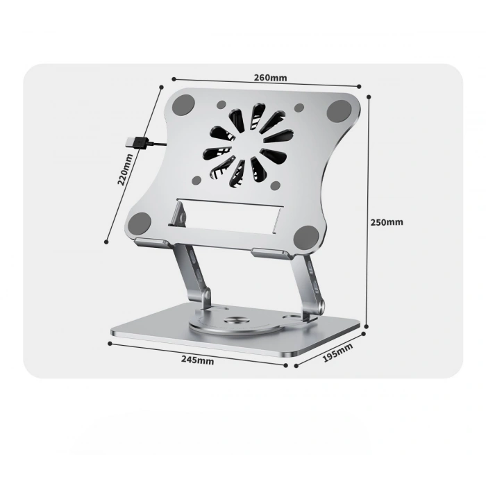 Laptop Standı (6.1 Dönerli Fanlı - ZR986)