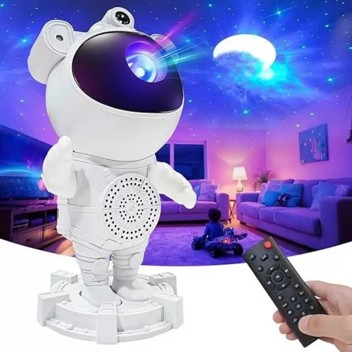 Astronot Galaksi Projektör Gece Lambası (Bluetooth, Uzaktan Kumanda, Hoparlör)