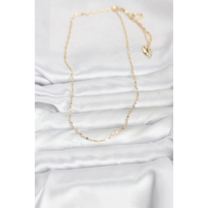 CM 14K Gold Renk Gemici Zincir Model 60 cm Kadın Kolye